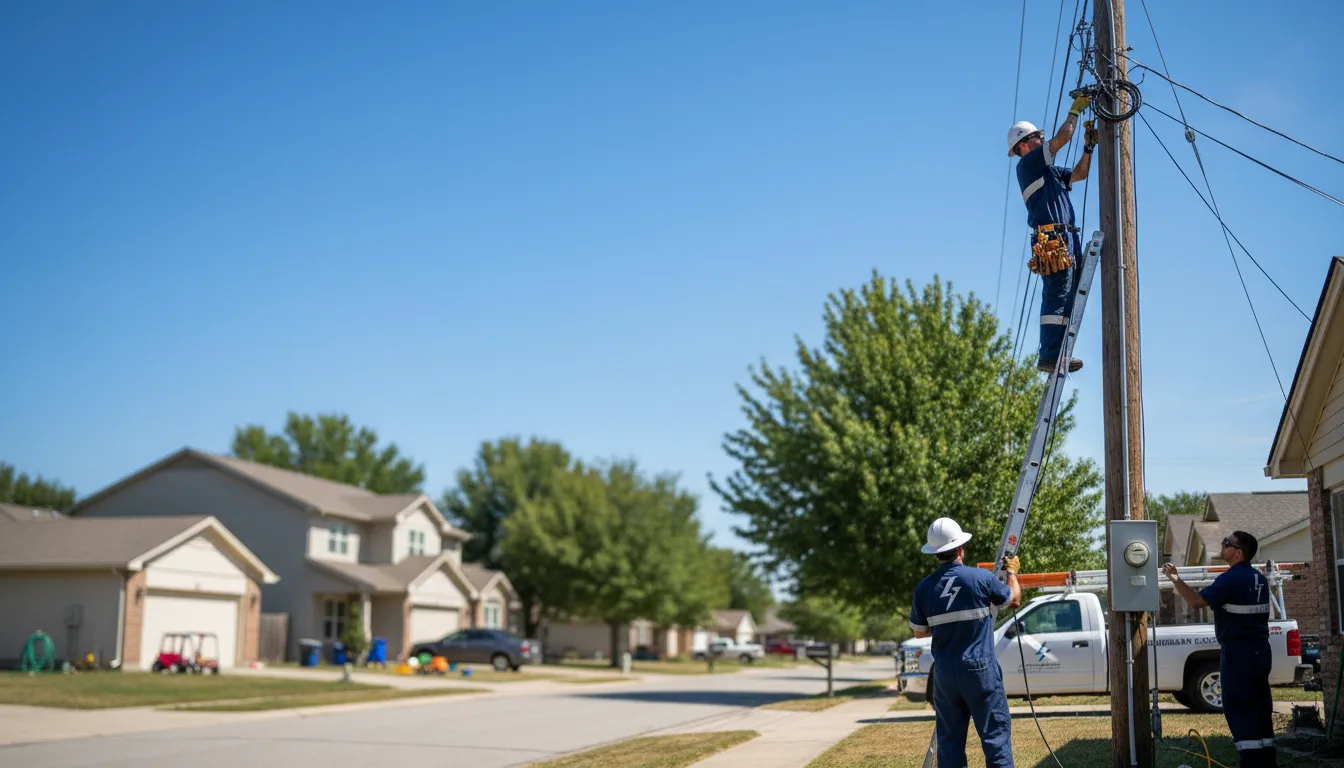 Residential electrician providing installation services in Flom, MN